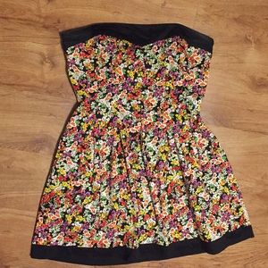 Strapless floral dress (Petite 14)